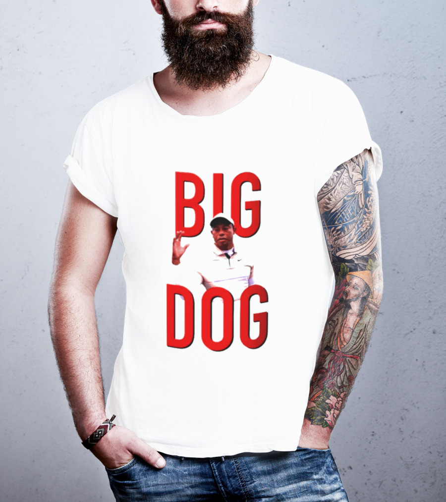 Tiger Woods Big Dog Meme Red Text Sports T-Shirt