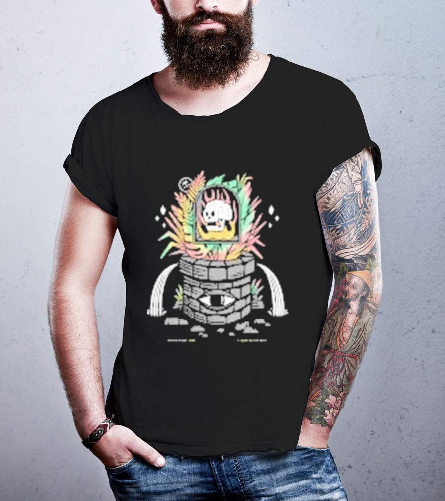 A Leak In The Well Fuzzy Sheep In Vibrant Watercolor Explosion T-Shirt