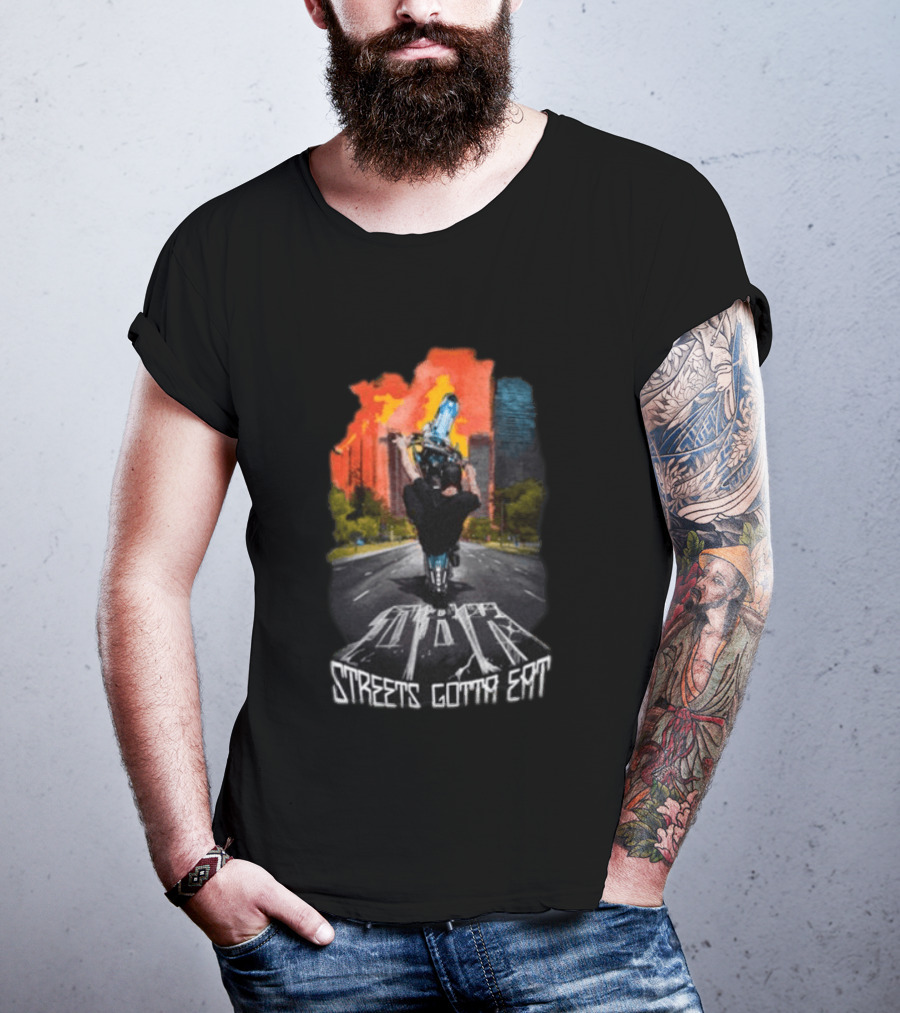 Dirt Bike Kidz Streets Gotta Eat Urban Rider Scene T-Shirt
