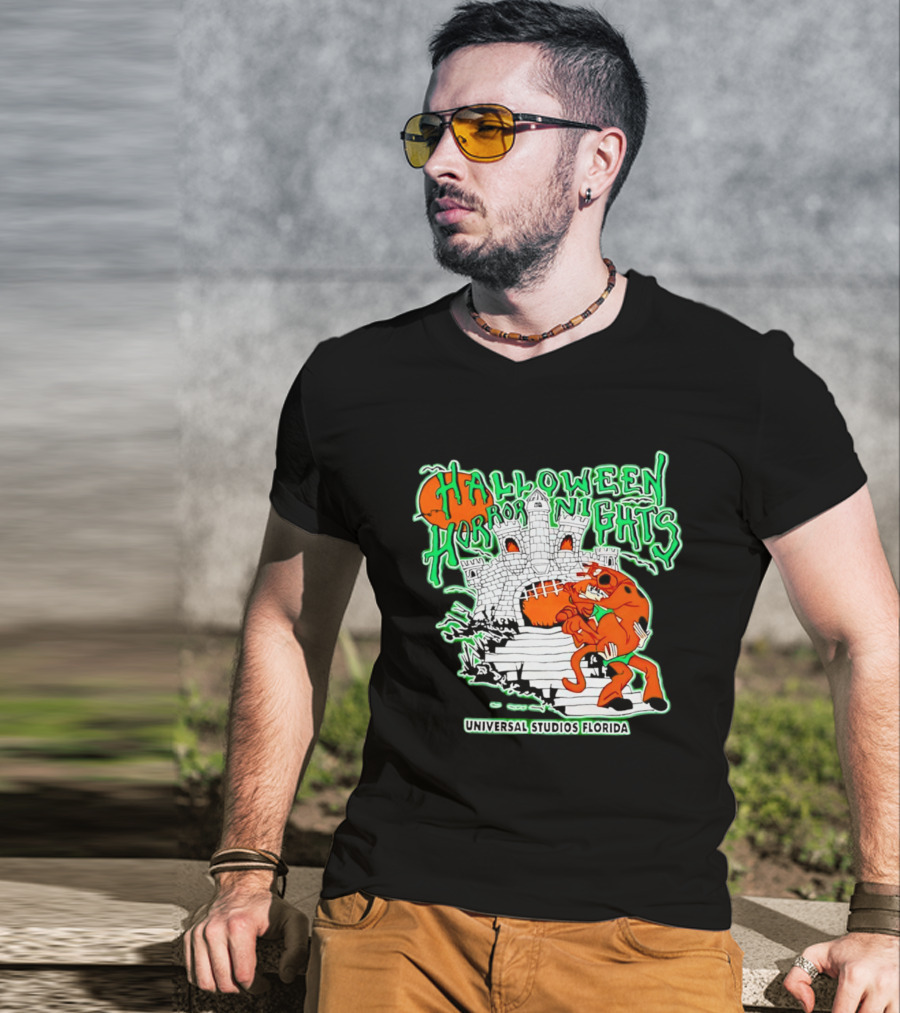 Halloween Horror Nights Universal Studios Florida Scoob Night Razors In The Night Beyond Human T-Shirt