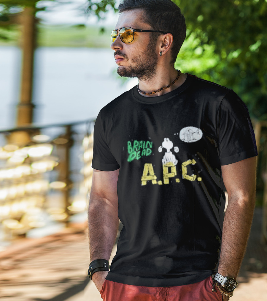 Brain Dead A.P.C. Homesick Dog With House In Thought Bubble T-Shirt