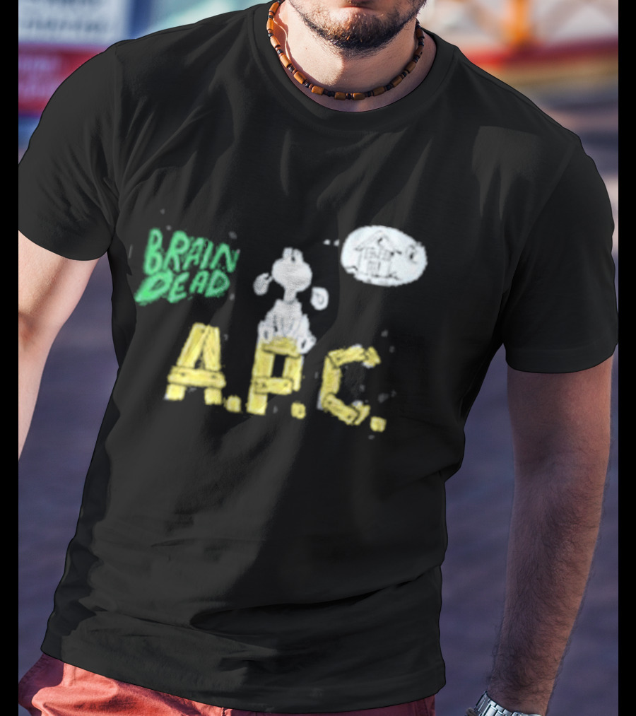 Brain Dead A.P.C. Homesick Dog With House In Thought Bubble T-Shirt
