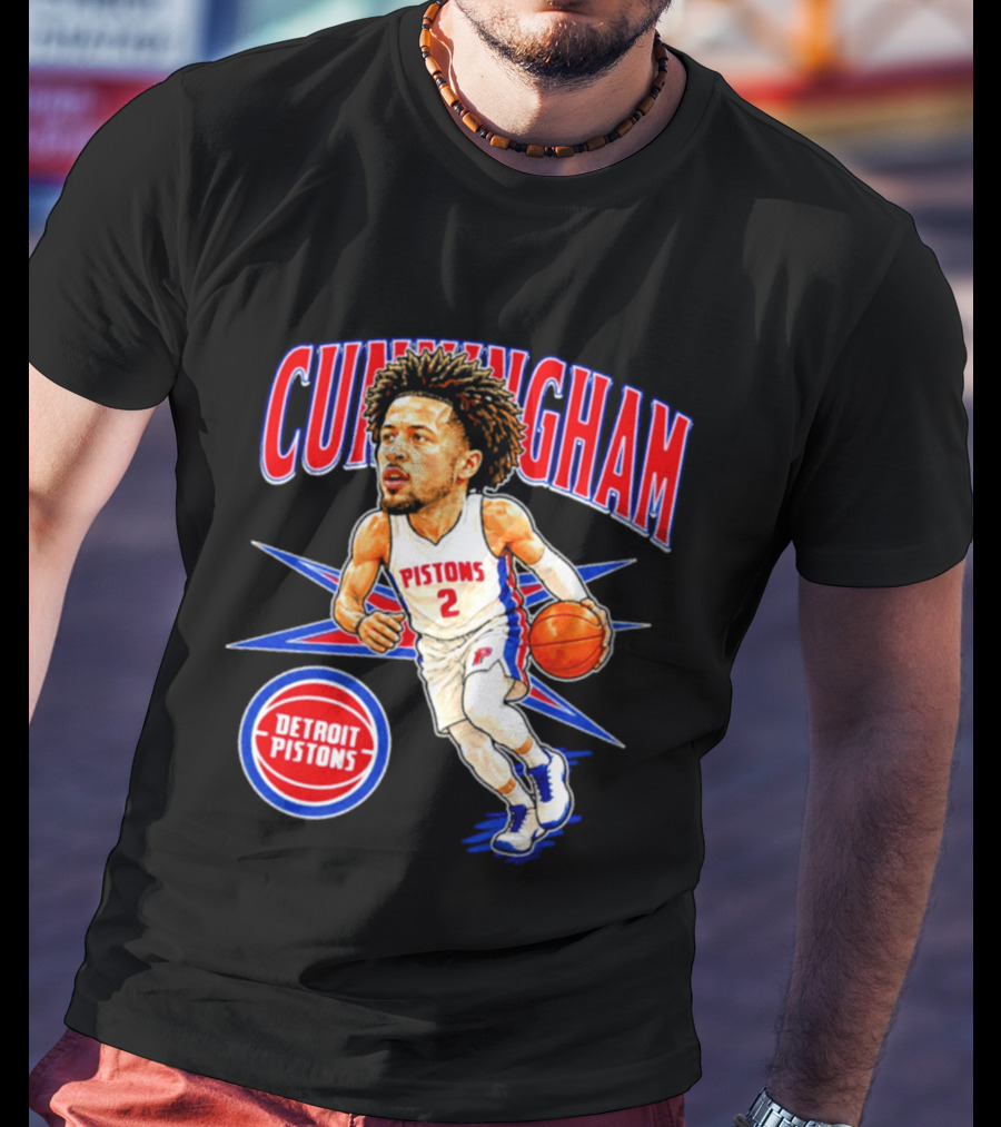 Cade Cunningham Detroit Pistons Basketball Star Number 2 T-Shirt