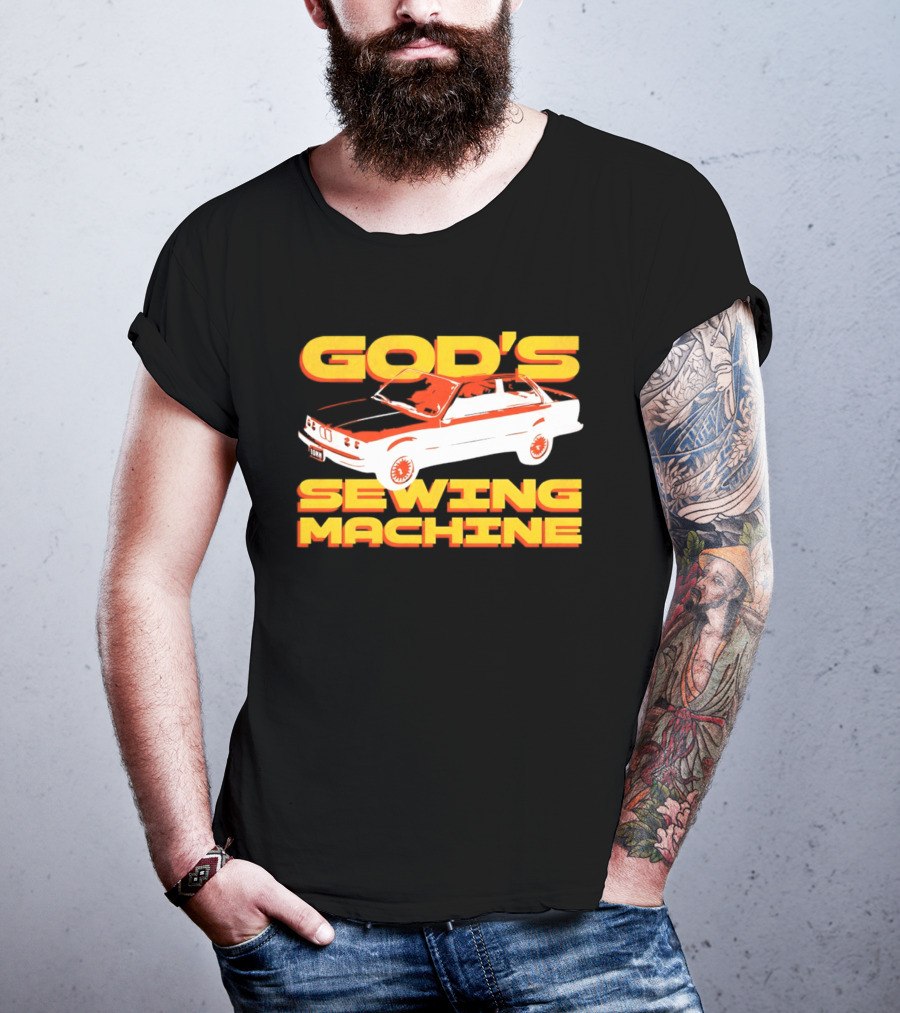 God's Sewing Machine BMW E3 Iconic Car T-Shirt