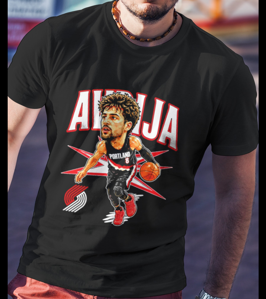 Deni Avdija Portland Trail Blazers Big Head Cartoon Star T-Shirt
