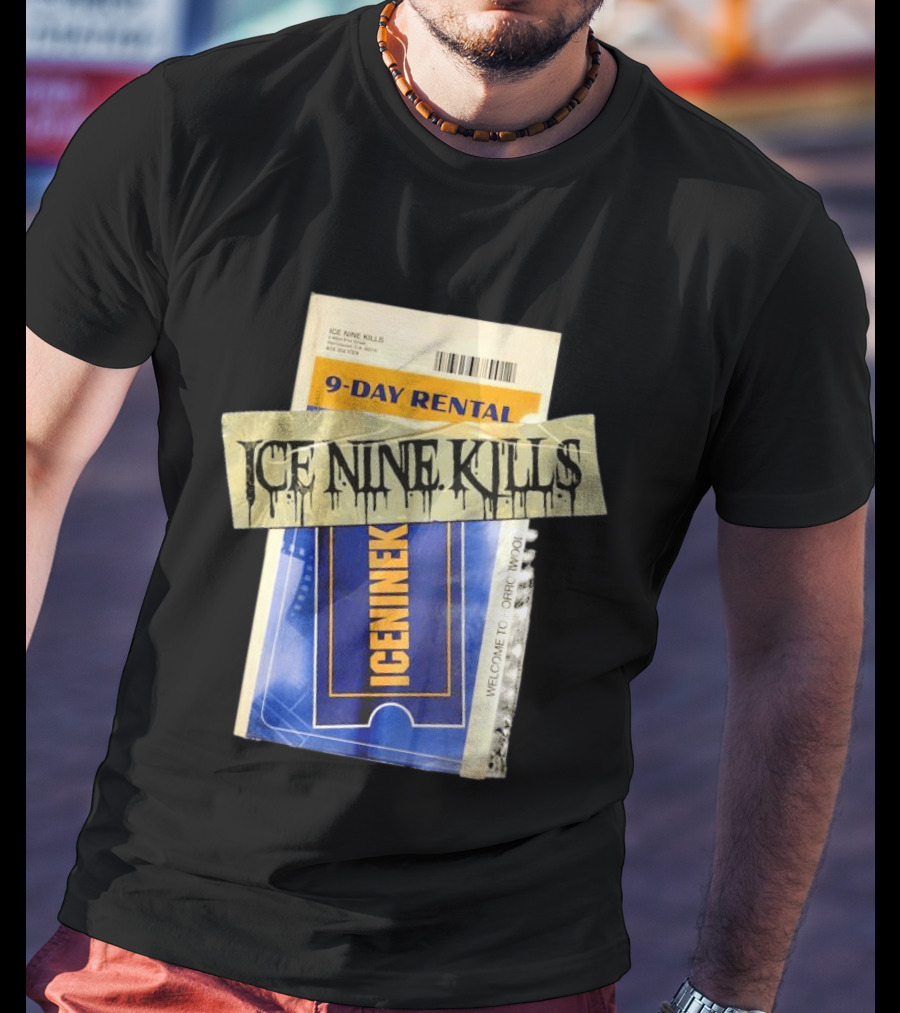 ICE NINE KILLS 9 Day Rental Iceninek Welcome To Horrorwood T-Shirt
