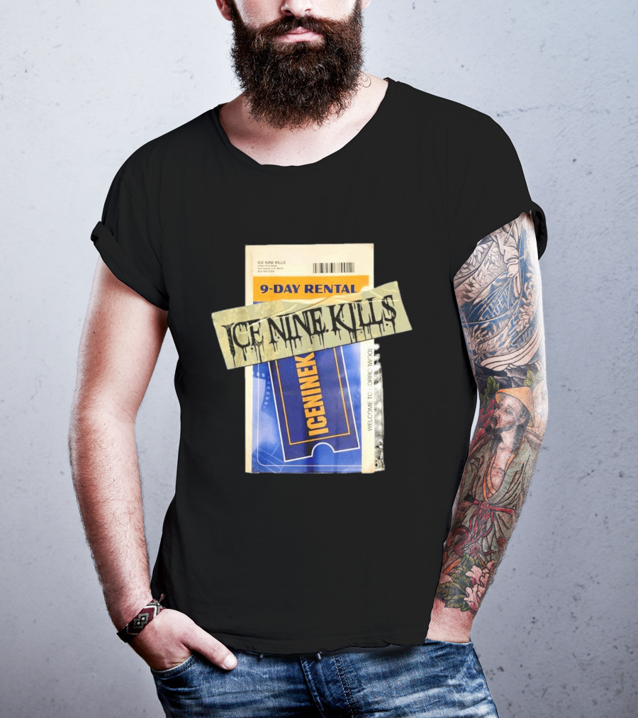 ICE NINE KILLS 9 Day Rental Iceninek Welcome To Horrorwood T-Shirt