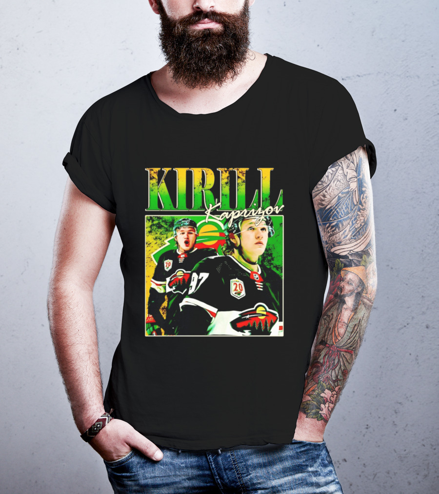 Kirill Kaprizov Minnesota Wild NHL Hockey Player With 20th Anniversary T-Shirt