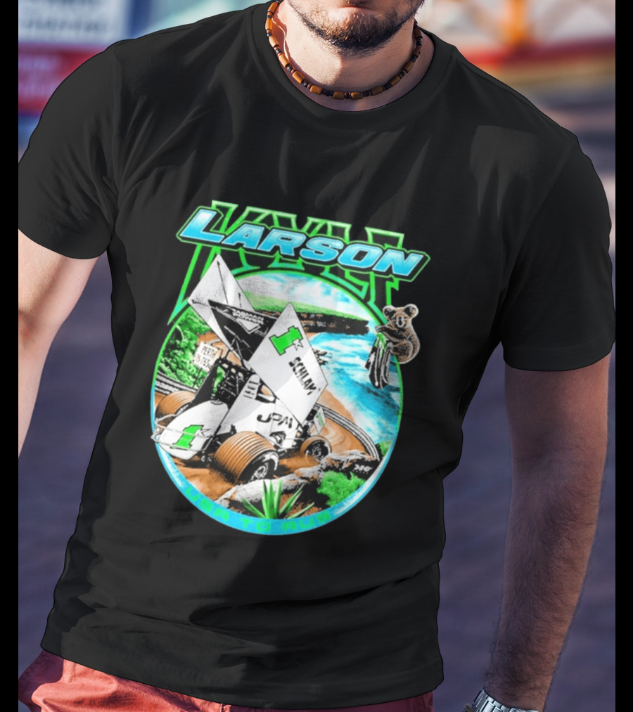 Kyle Larson Schlam USA To Aus Racing Perth Sprint Car T-Shirt