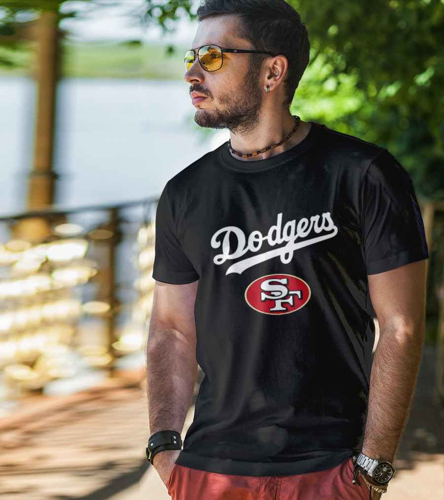 Dodgers SF Baseball Jersey Los Angeles San Francisco 49ers T-Shirt