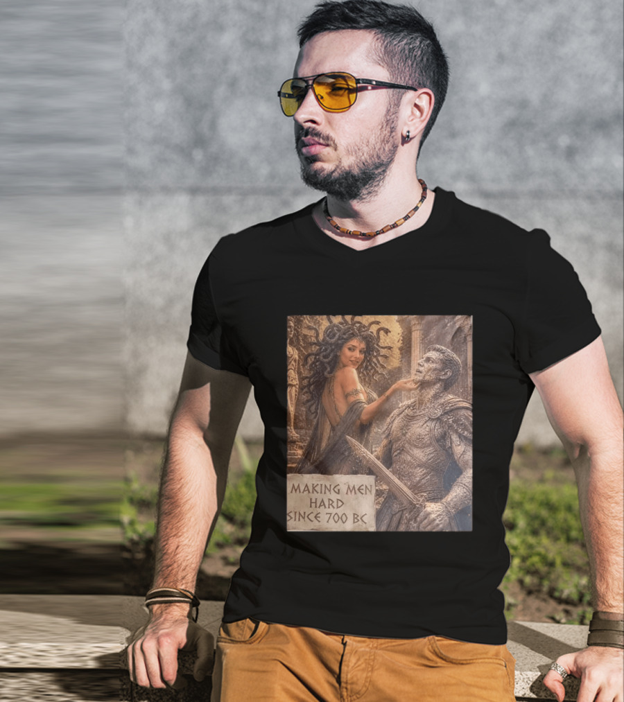 Medusa Making Men Hard Since 700 BC Greek Mythology Humor T-Shirt