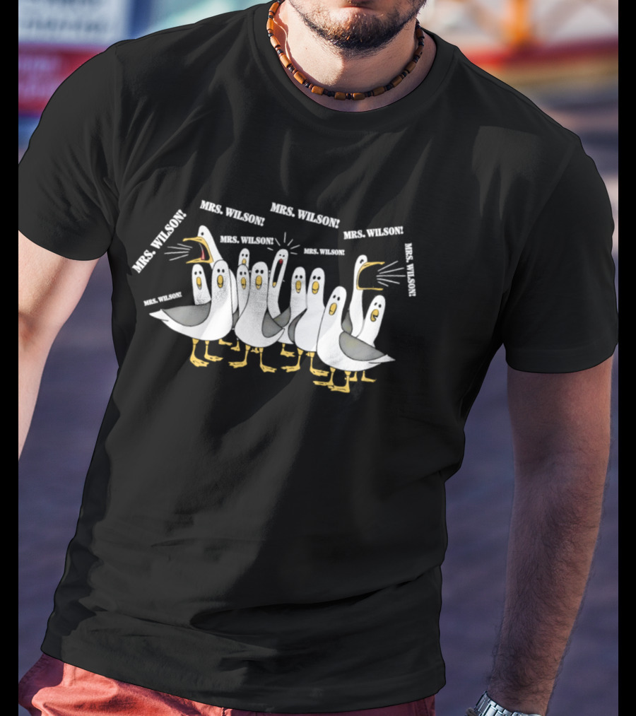 Mrs. Wilson Screaming Seagulls Teacher Custom T-Shirt