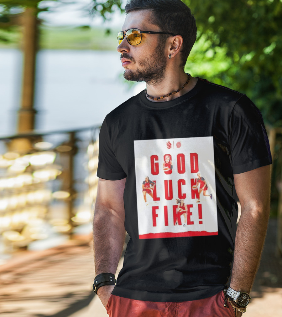Portland Trail Blazers Good Luck Fire Basketball T-Shirt