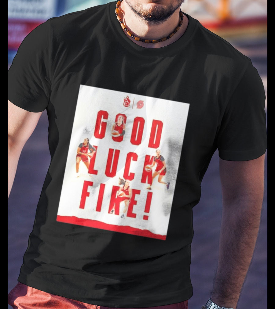 Portland Trail Blazers Good Luck Fire Basketball T-Shirt