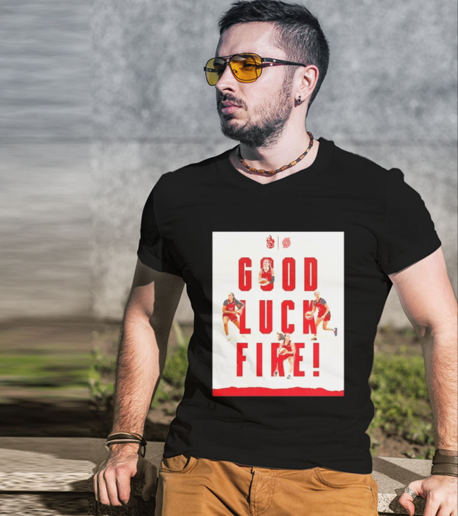 Portland Trail Blazers Good Luck Fire Basketball T-Shirt