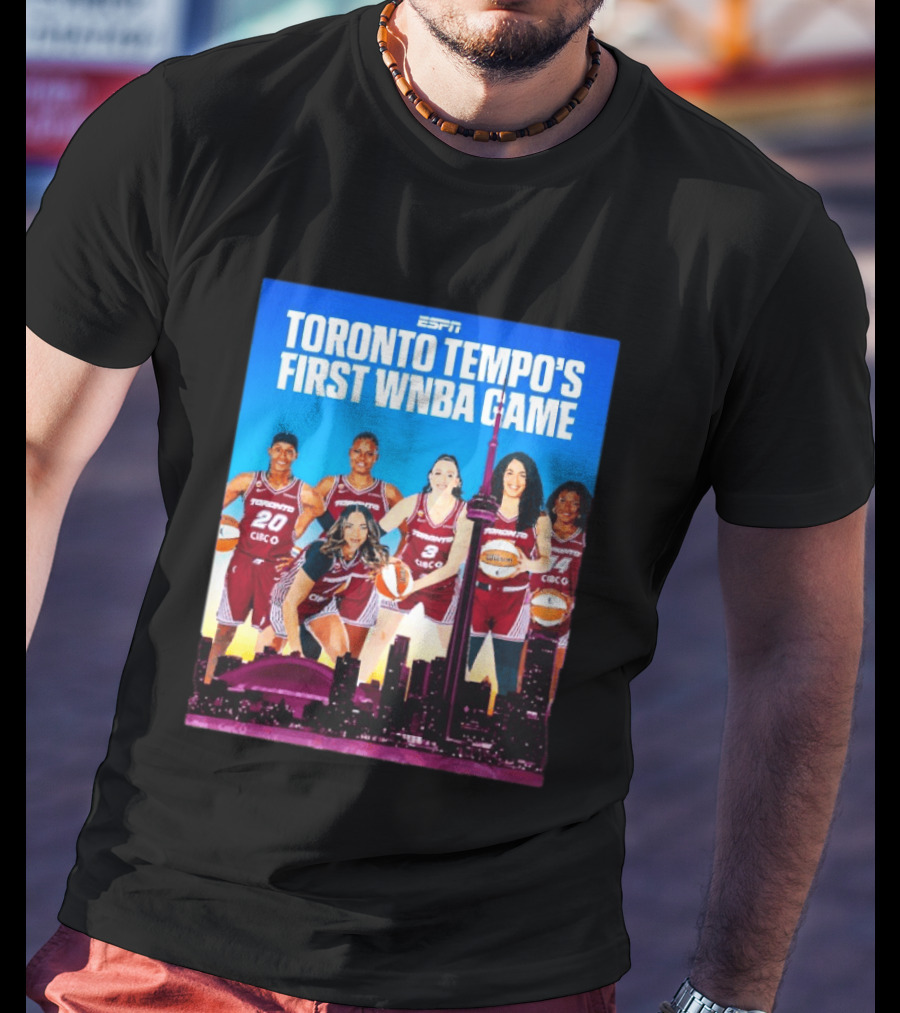 Toronto Tempos First WNBA Game ESPN Basketball Team Event T-Shirt
