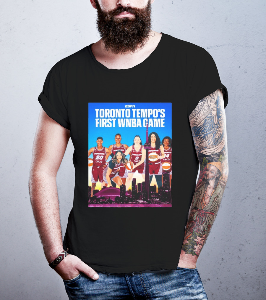 Toronto Tempos First WNBA Game ESPN Basketball Team Event T-Shirt