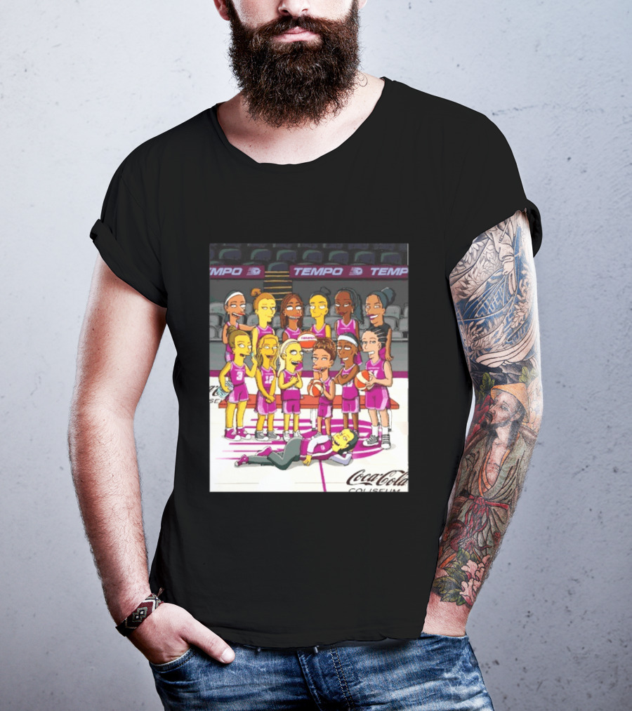 Toronto Tempo WNBA Coca Cola Coliseum The Simpsons Basketball Team T-Shirt