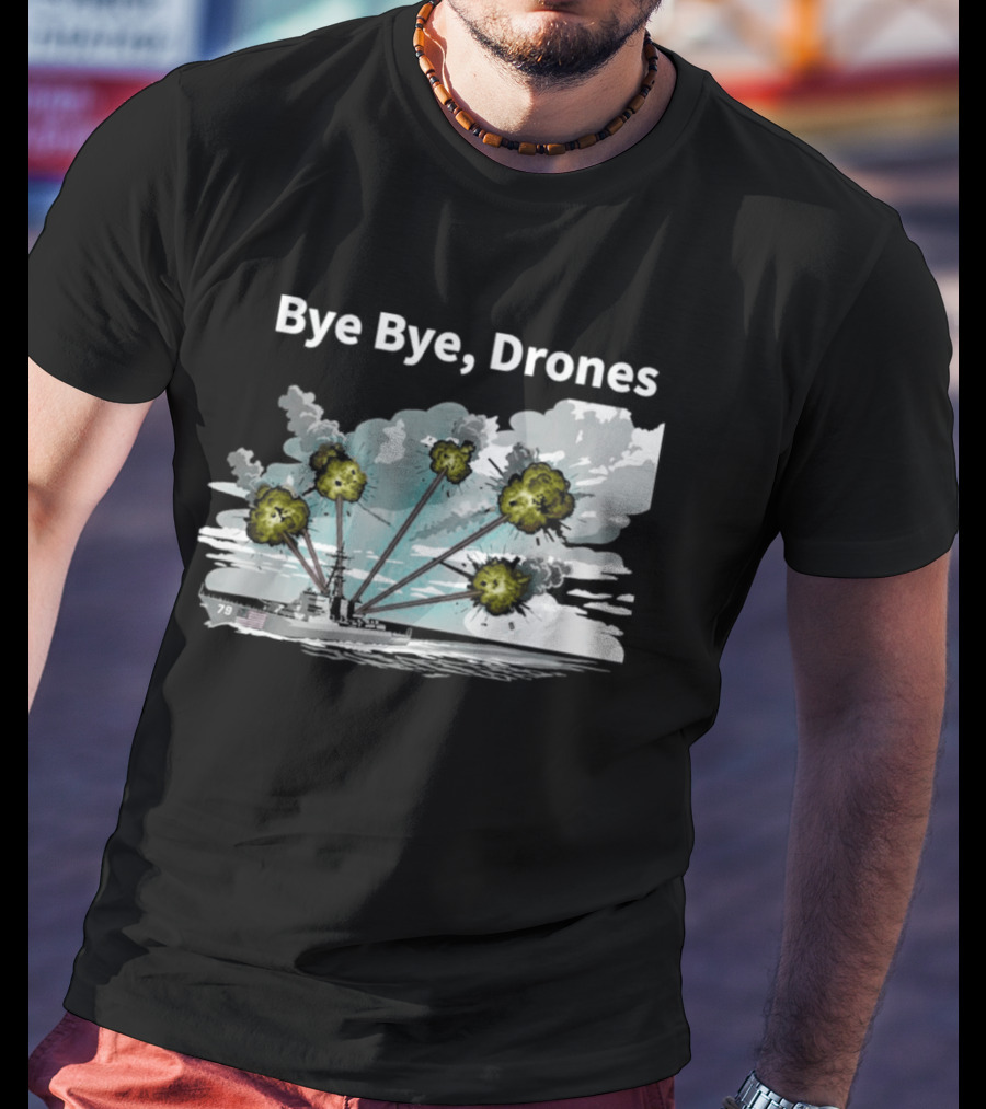 Bye Bye Drones Yellow Flower Cloud T-Shirt