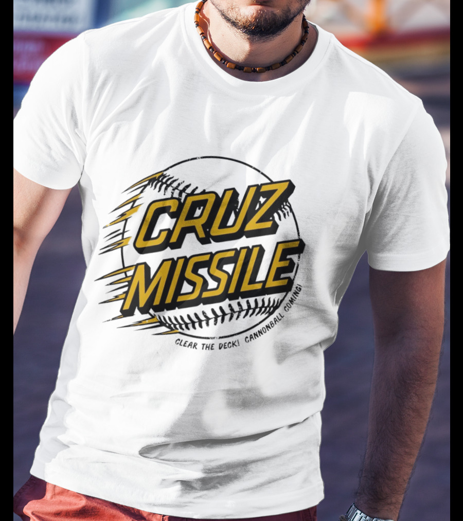 Cruz Missile Clear The Deck Cannonball Coming Baseball T-Shirt