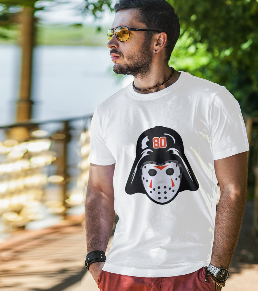 Dan Vladar Darth Vladar Mask 80 Philadelphia Flyers Hockey T-Shirt