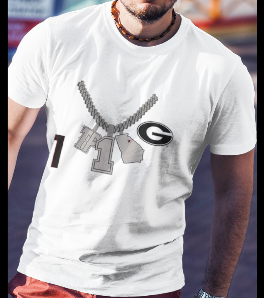 Georgia G TP 1 Necklace Map Design By Tre Phelps T-Shirt