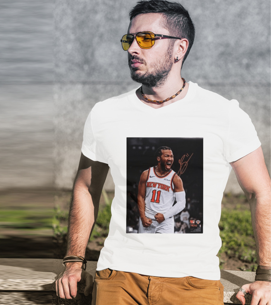 Jalen Brunson New York Knicks 11 Basketball Nike NBA Signature T-Shirt