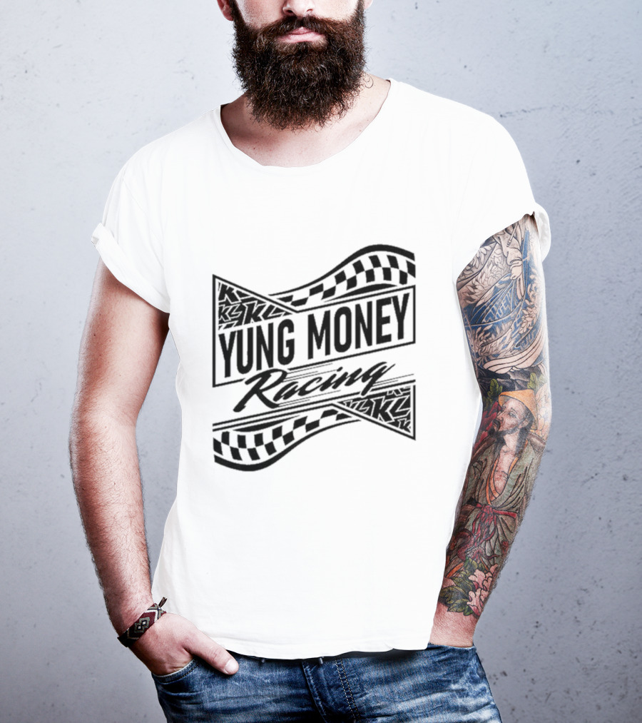 Yung Money Racing Checkered Flag Kyle Larson T-Shirt