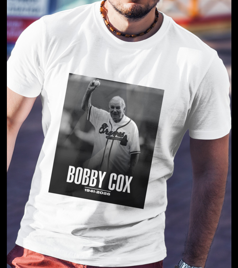 Bobby Cox Braves 1941 2026 Commemorative T-Shirt