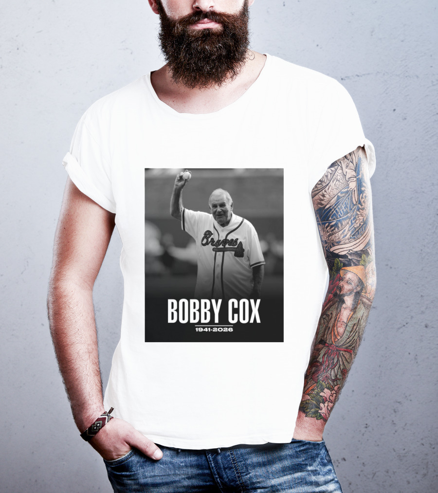 Bobby Cox Braves 1941 2026 Commemorative T-Shirt