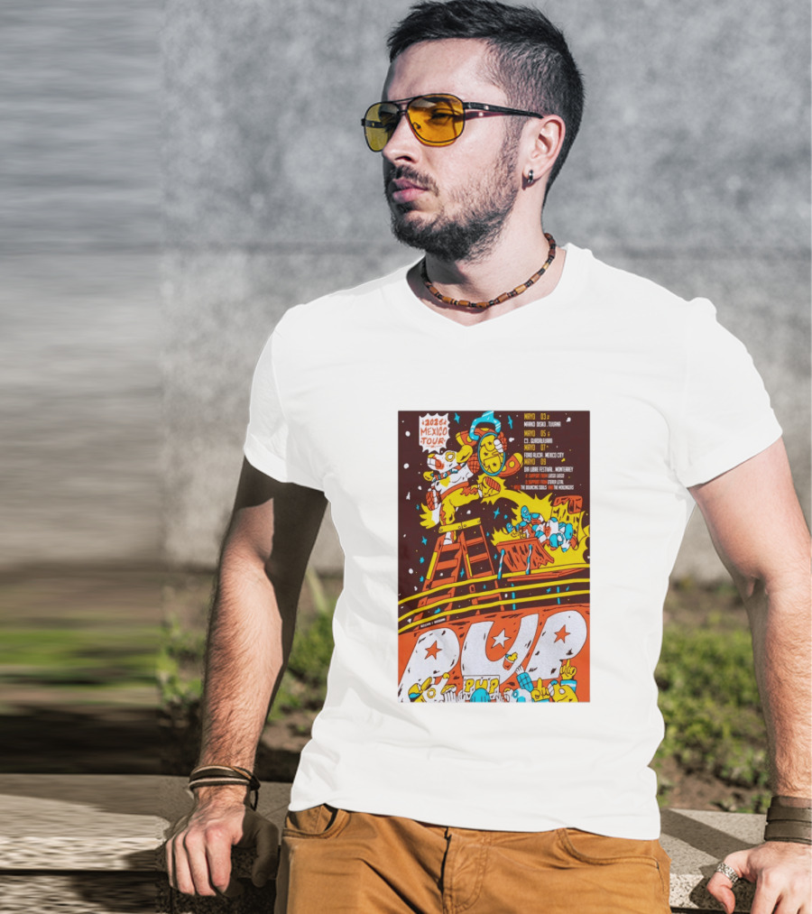 2026 Mexico Tour PUP Foro Indio Tijuana Guadalajara Mexico City Monterrey Show May 7 Headliner Bouncing Souls Mezcales T-Shirt