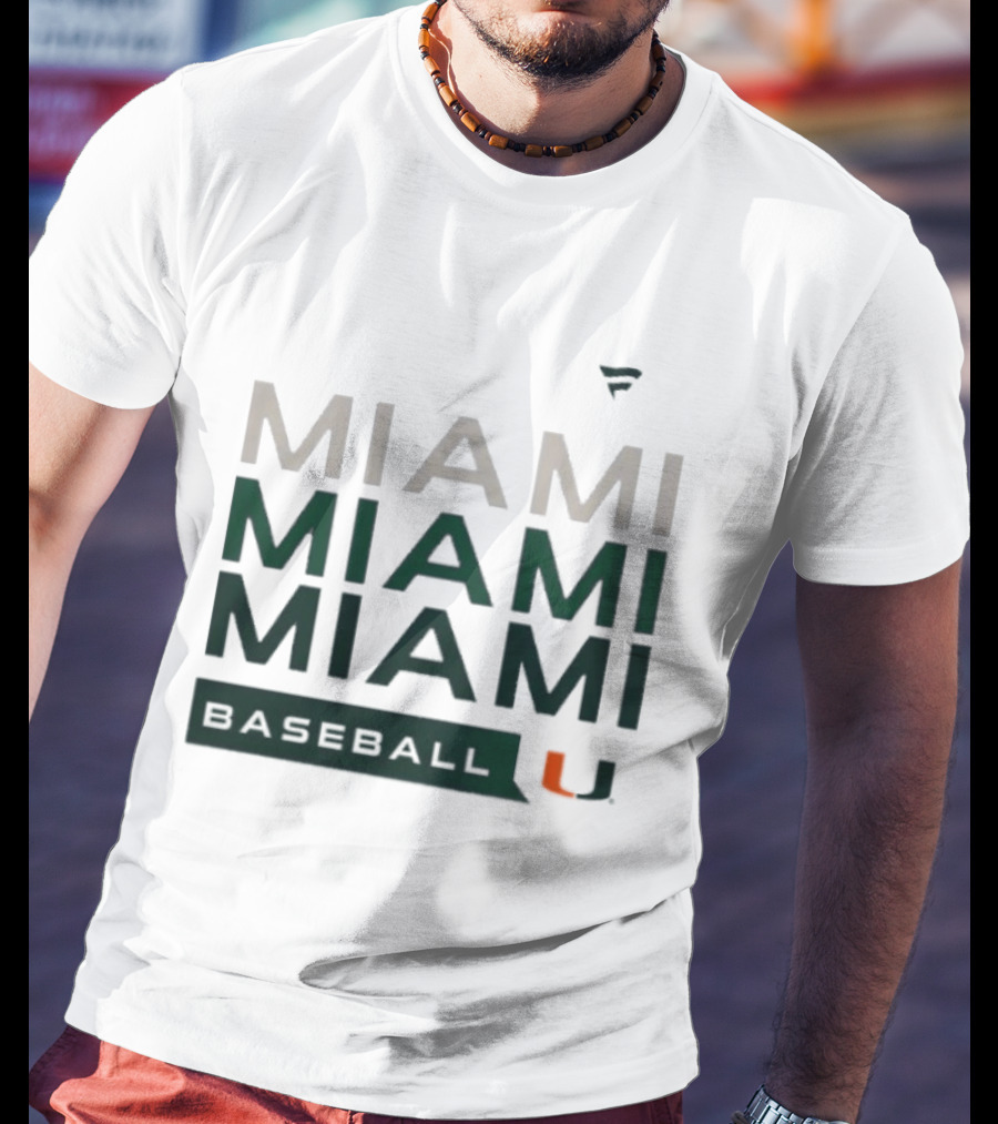 Miami Hurricanes Baseball Hype Tri Blend Miami U T-Shirt