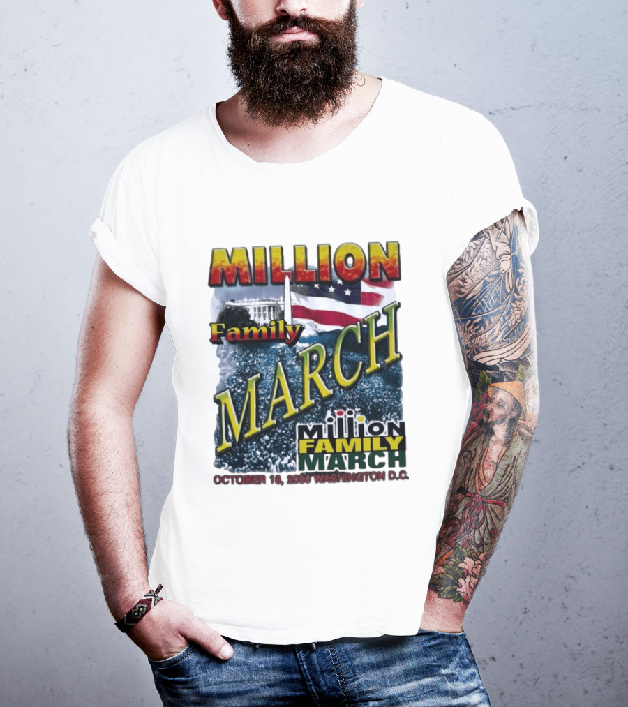 Million Family March October 16 2000 Washington D.C. White House American Flag T-Shirt