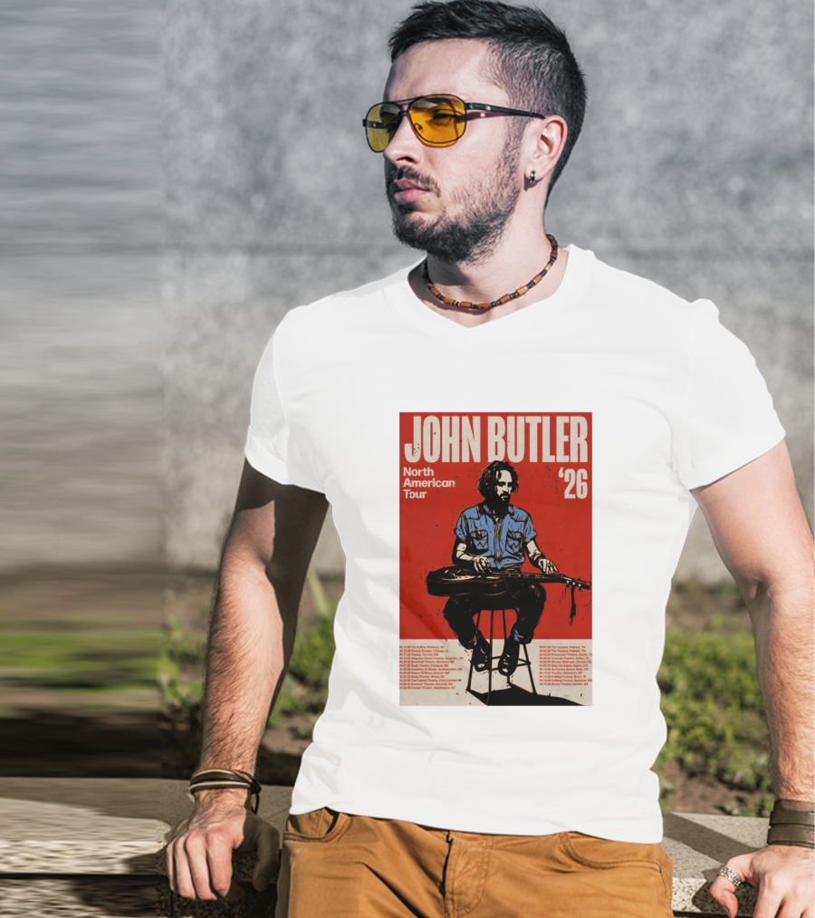 John Butler North American Tour 2026 Shows T-Shirt