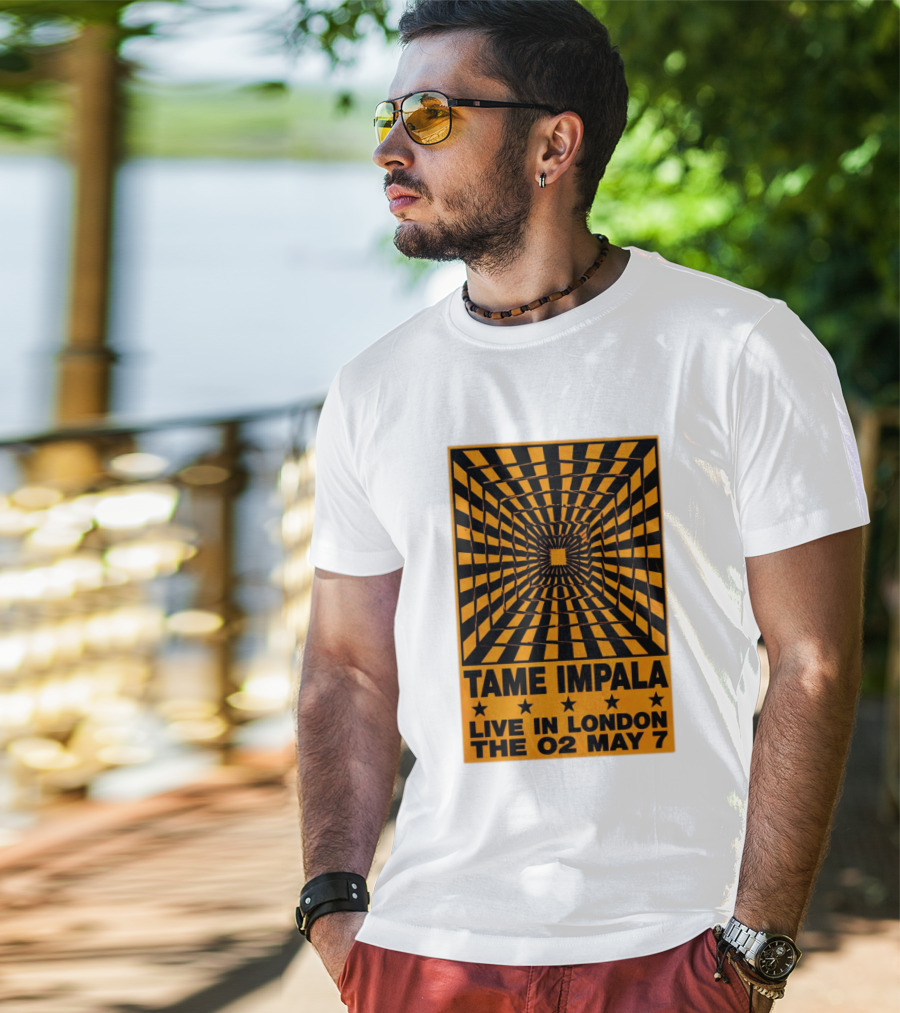 Tame Impala Live In London The O2 May 7 Optical Illusion Concert T-Shirt