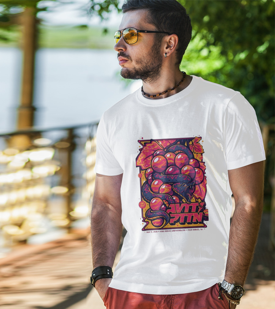 Avett Brothers Paso Robles CA 2026 May 9 Tour Snake Grapes T-Shirt