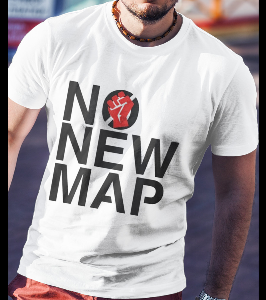 No New Map Protest Red Fist Symbol Virginia T-Shirt