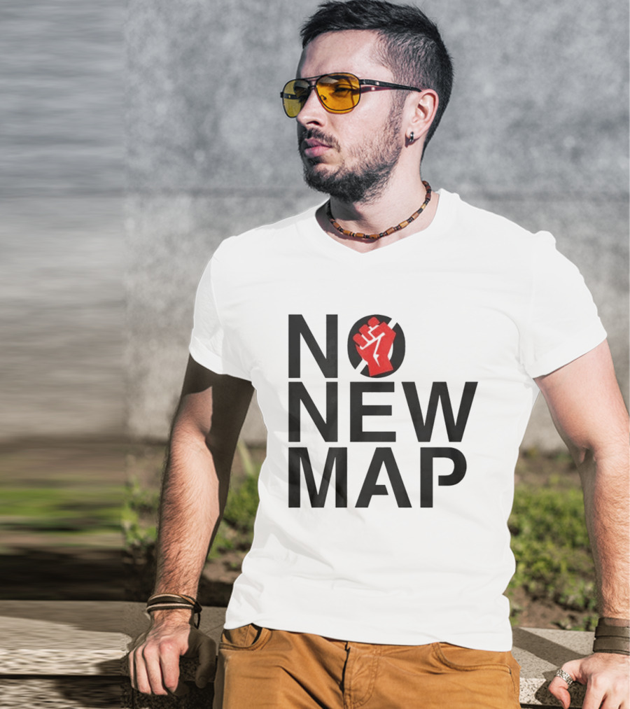 No New Map Protest Red Fist Symbol Virginia T-Shirt