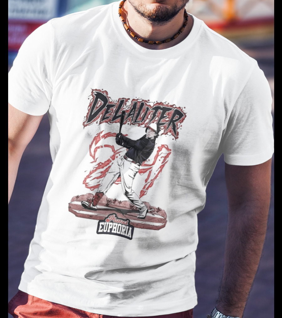 DeLauter Cosmic Euphoria Red Swing 21 T-Shirt