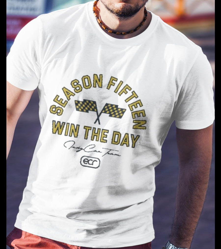 Ed Carpenter Racing ECR Season Fifteen Win The Day Racing Flags T-Shirt