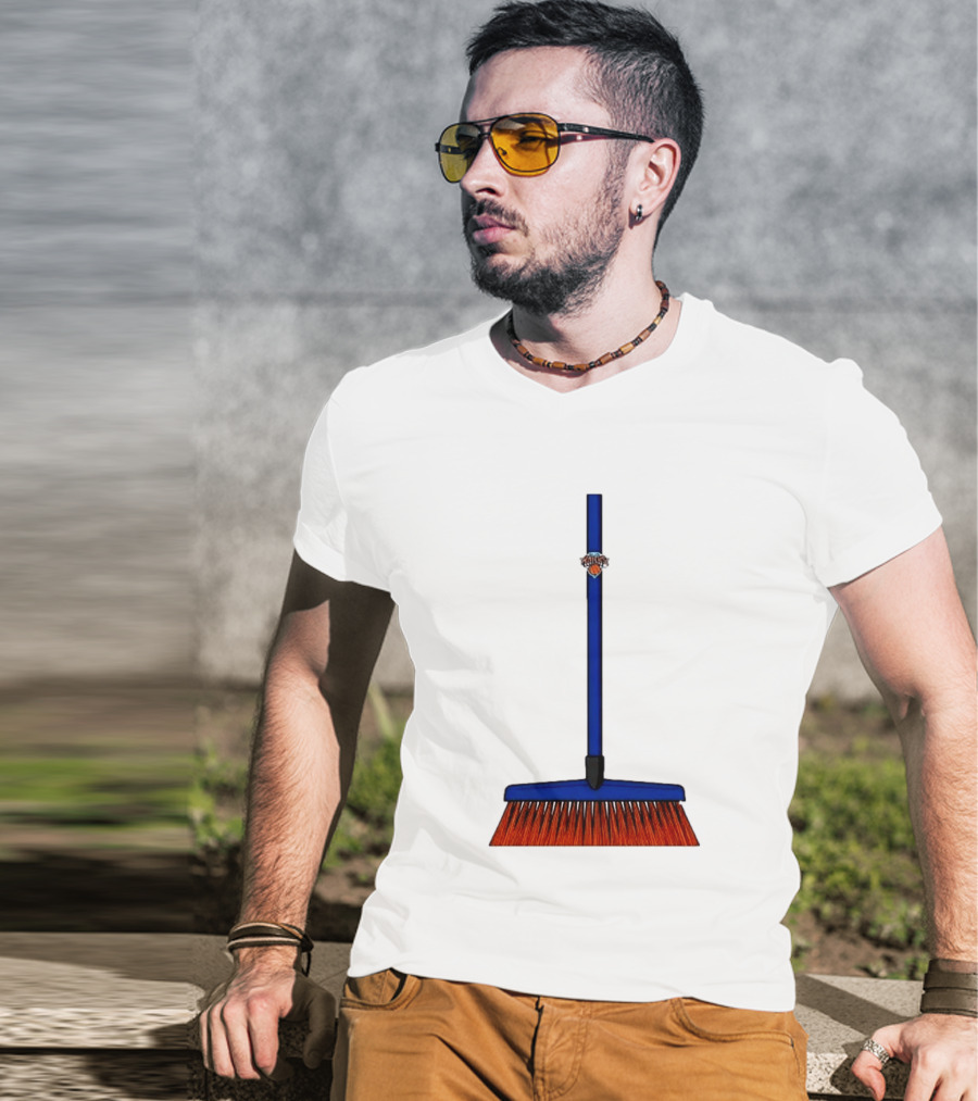 New York Knicks The Sweep 2026 Broom Basketball Fan Gear T-Shirt