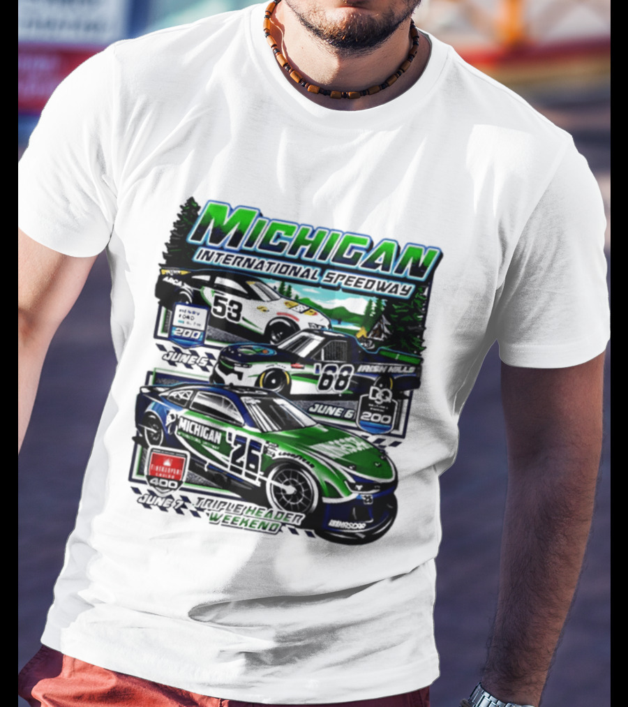 2026 Michigan International Speedway June 16 Race With Cars 58 And 88 T-Shirt