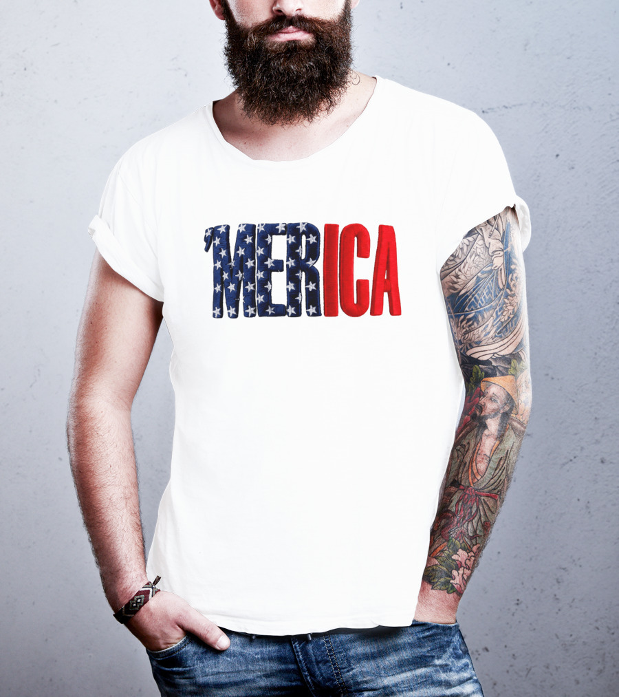 2026 USA 250th Merica Chrome White Camo Hat Stars Stripes T-Shirt