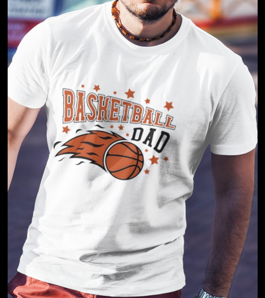 Basketball Dad Flame Stars 2026 T-Shirt