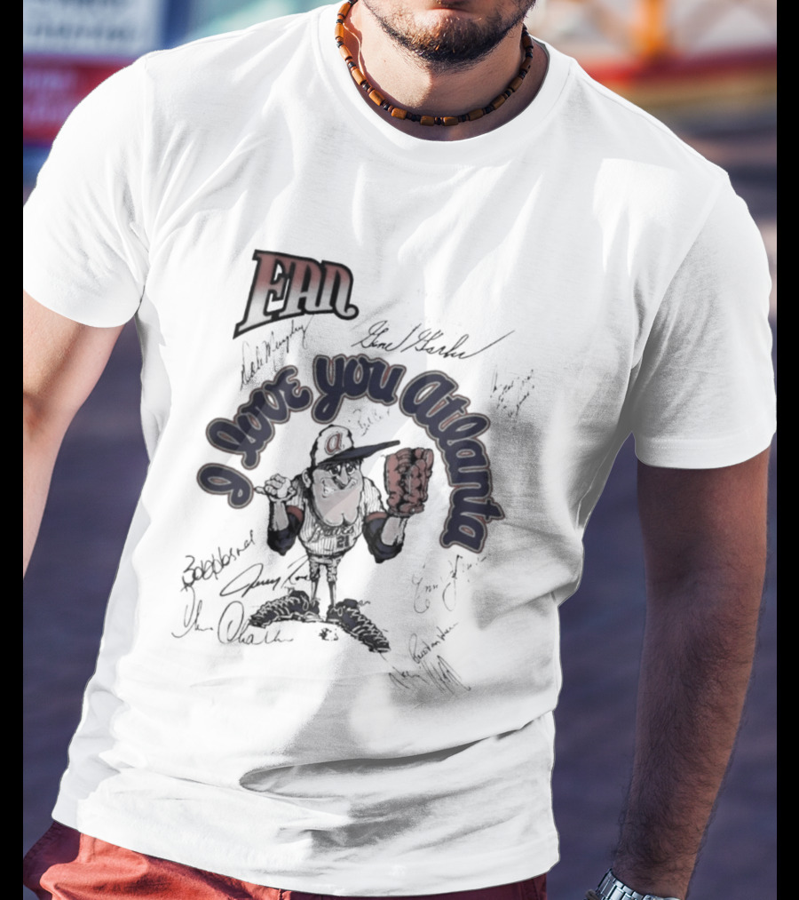 Bobby Cox I Love You Braves Baseball Caricature 1979 T-Shirt