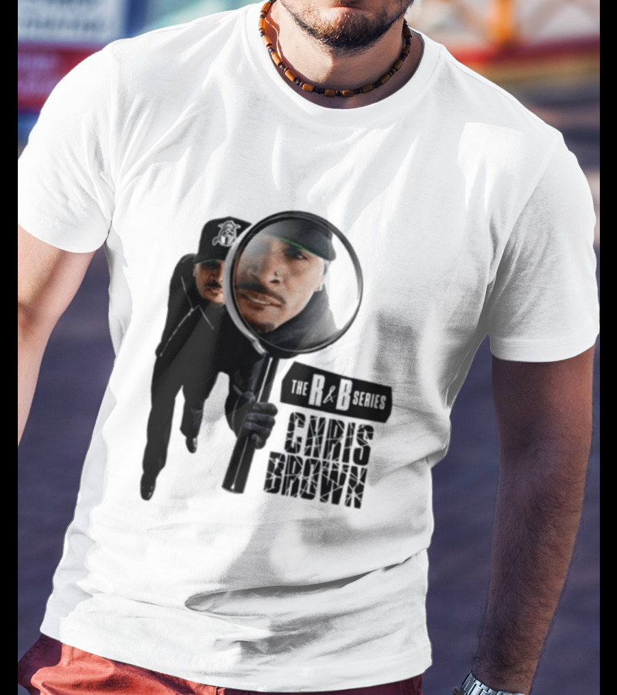 Chris Brown R&B Series Magnified Music Icon Magnifying Glass T-Shirt