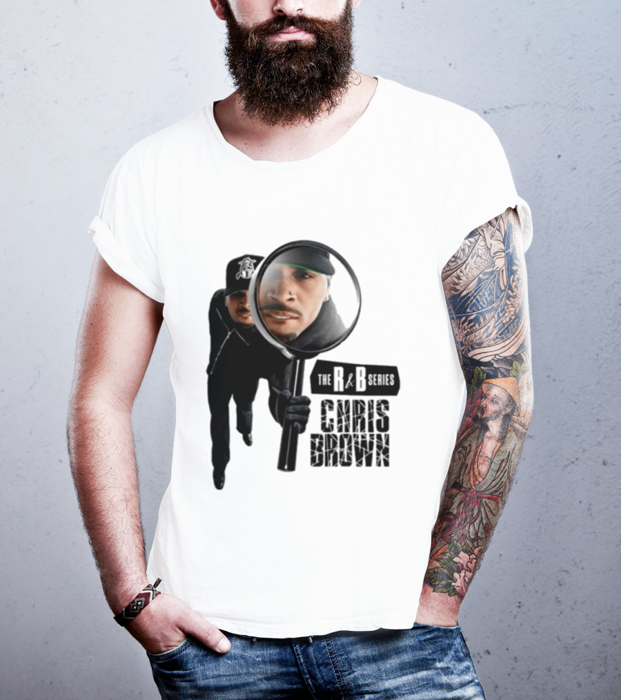 Chris Brown R&B Series Magnified Music Icon Magnifying Glass T-Shirt