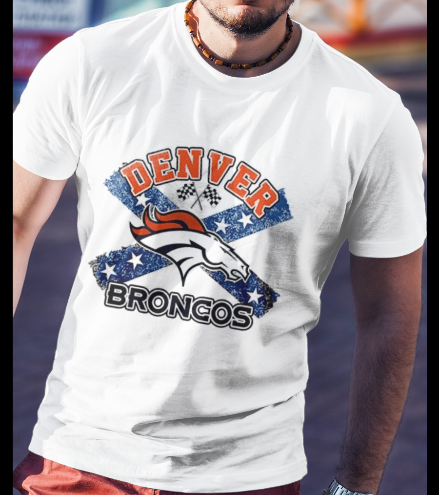 Denver Broncos Dukes Of Hazzard Caricature T-Shirt