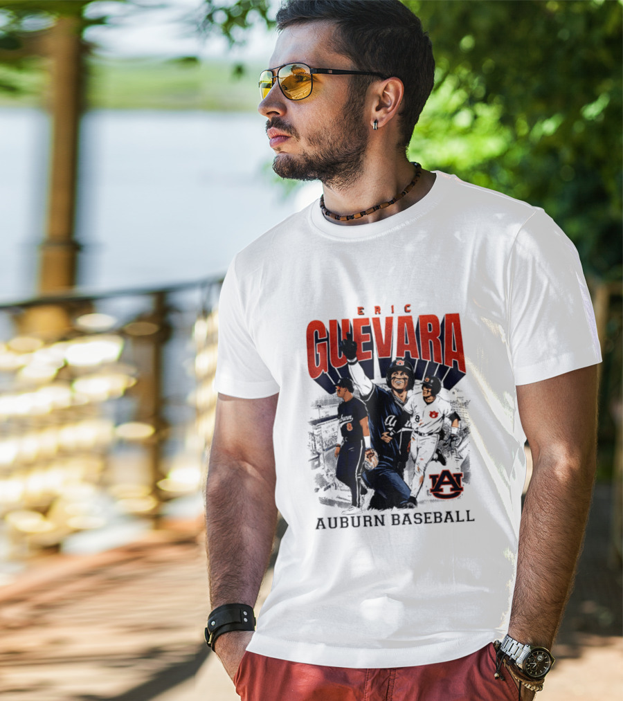 Eric Guevara Auburn Baseball Tigers Skyline T-Shirt