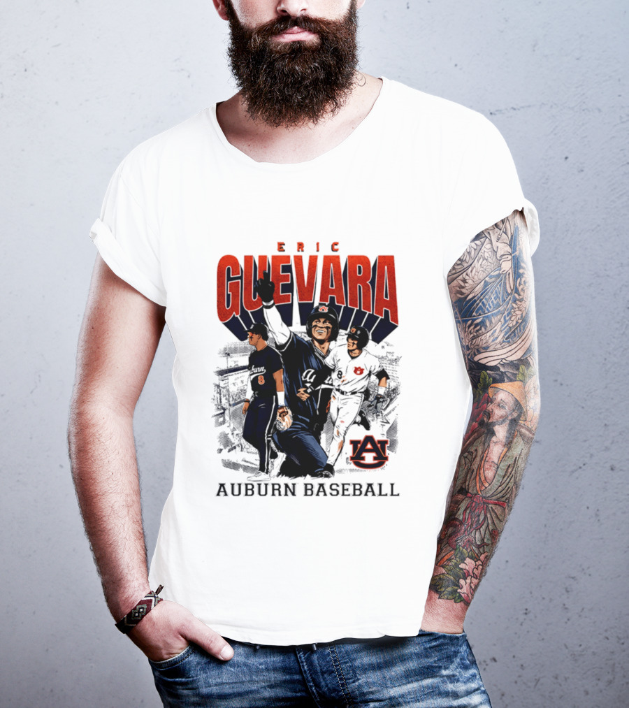 Eric Guevara Auburn Baseball Tigers Skyline T-Shirt
